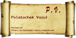 Polatschek Vazul névjegykártya