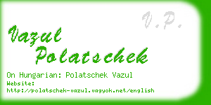 vazul polatschek business card